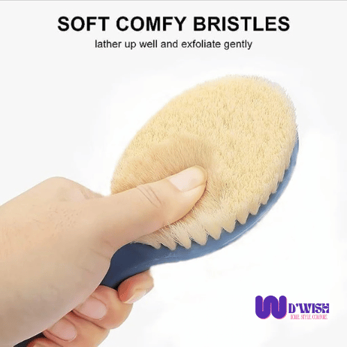 Dry Body Brush for Deep Exfoliation (with Long Handle)