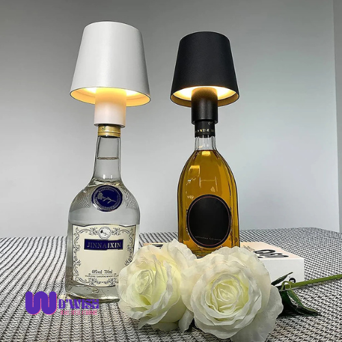 LED Bottle Lamp (3 Color Dimmable Wireless Table Light for Home)