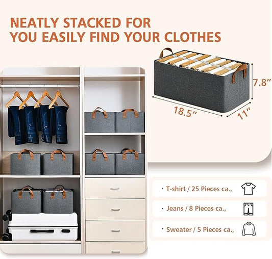Foldable Linen Storage Organizer (with Metal Support)