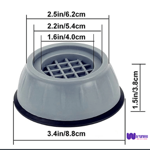 Anti-Vibration Pads with Suction Cup Feet