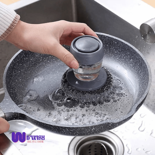 Soap Dispensing Dish Brush (with Replaceable Scrubber)