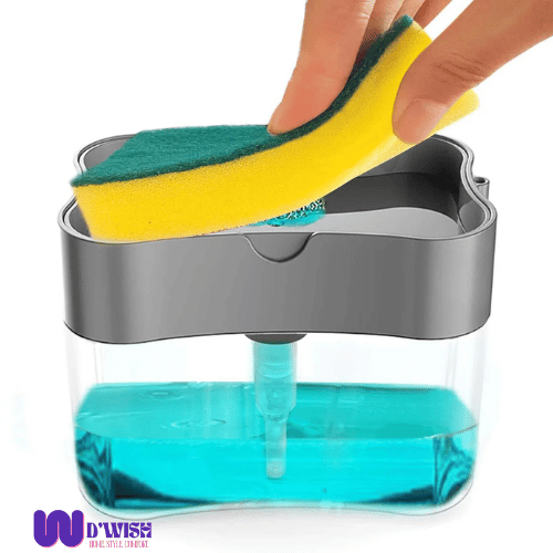 2-in-1 Liquid Soap Dispenser with Sponge Holder