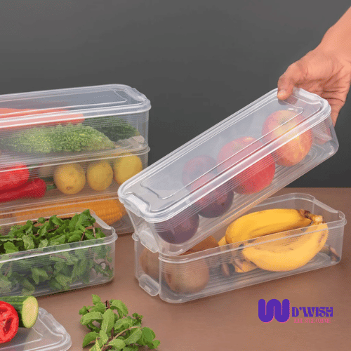 Food Storage Container (with Removable Drain Plate, Lid & 1500 ml Capacity each)