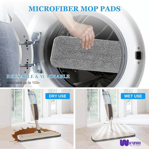 Floor Cleaning Spray Mop (with Removable Washable Cleaning Pad)