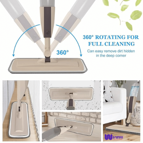 Floor Cleaning Spray Mop (with Removable Washable Cleaning Pad)