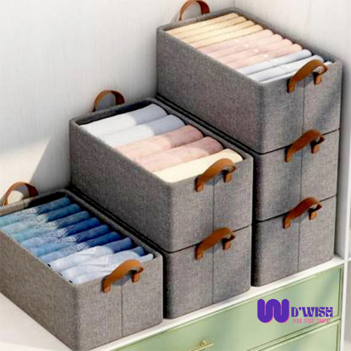 Foldable Linen Storage Organizer (with Metal Support)