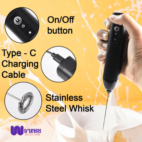 Electric Frother (with Stainless Steel Whisk)