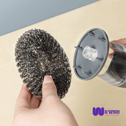 Soap Dispensing Dish Brush (with Replaceable Scrubber)