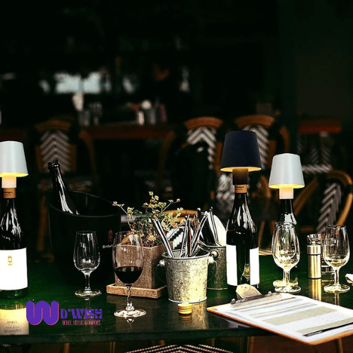 LED Bottle Lamp (3 Color Dimmable Wireless Table Light for Home)