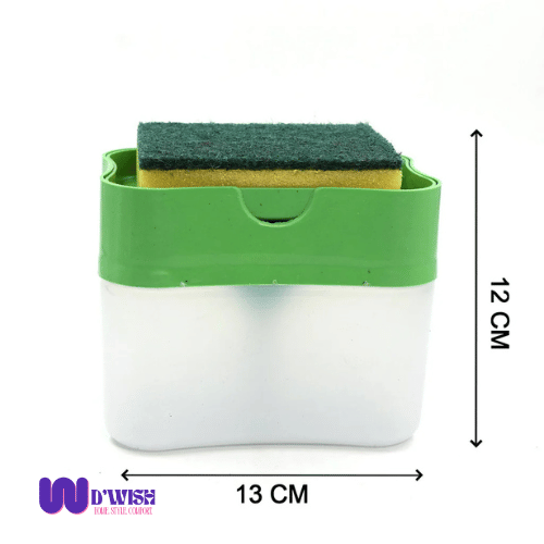 2-in-1 Liquid Soap Dispenser with Sponge Holder