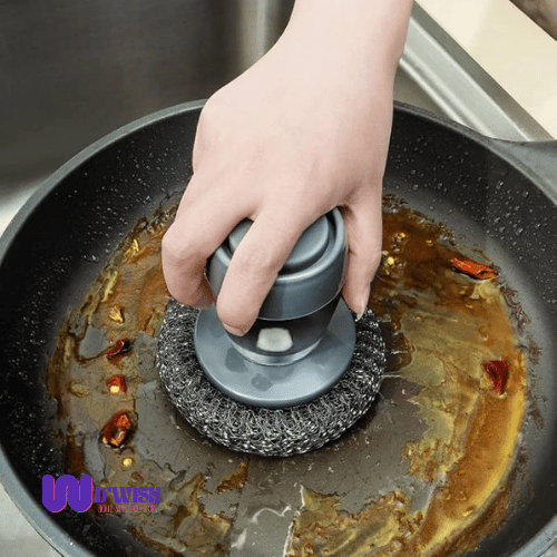 Soap Dispensing Dish Brush (with Replaceable Scrubber)