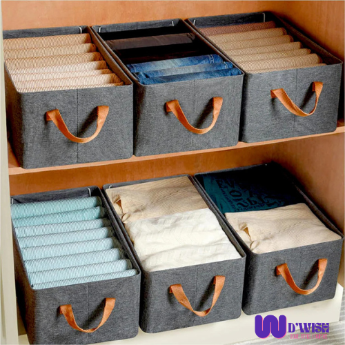 Foldable Linen Storage Organizer (with Metal Support)
