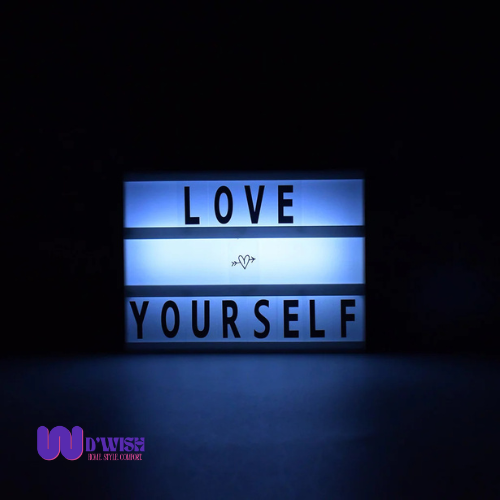 Black Magnetic Cinematic Light Box Lamp (with 82 Characters and 10 Emojis)