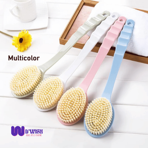 Dry Body Brush for Deep Exfoliation (with Long Handle)