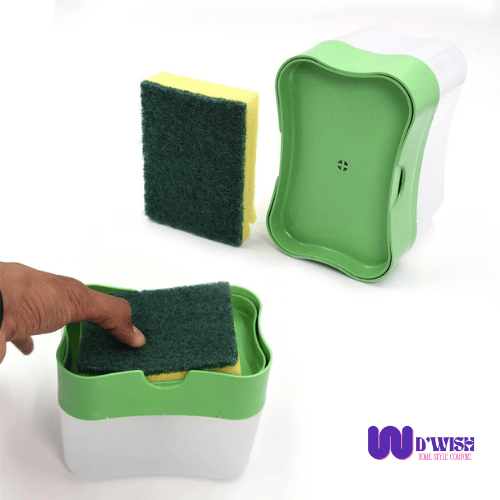 2-in-1 Liquid Soap Dispenser with Sponge Holder