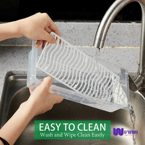 Food Storage Container (with Removable Drain Plate, Lid & 1500 ml Capacity each)