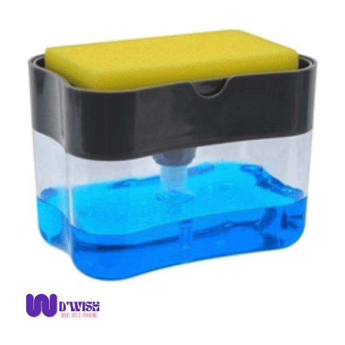 2-in-1 Liquid Soap Dispenser with Sponge Holder