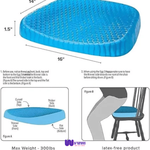 Seat Cushion (Gel Orthopedic Seat Cushion Pad)