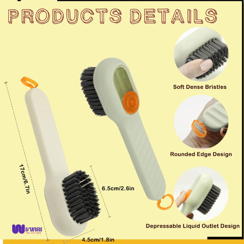 Multifunctional Scrubbing Brush with Liquid Soap Dispenser