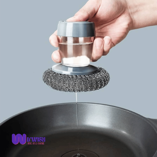 Soap Dispensing Dish Brush (with Replaceable Scrubber)