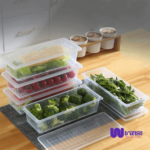 Food Storage Container (with Removable Drain Plate, Lid & 1500 ml Capacity each)